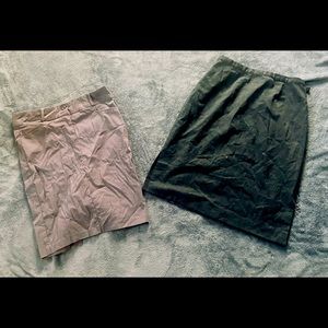 Grey pencil skirts